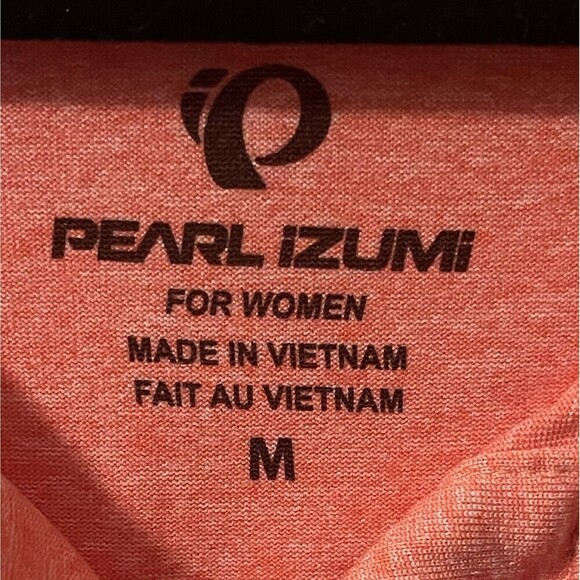 Pearl Izumi Sz M Long Sleeve Snap Button Shirt Women's Coral w/ Thumbholes - Picture 3 of 8